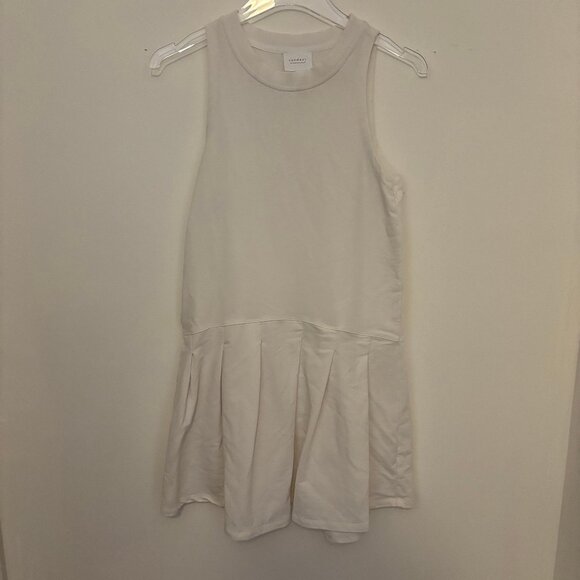 Sundays by WeAreSundays Pleated Hem Tank Dress in Cream – XS - Picture 5 of 7